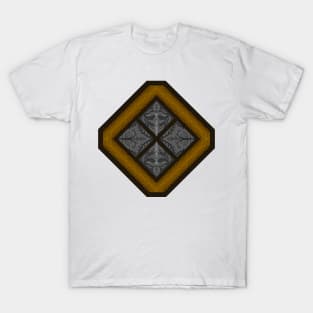 Grey Flowers, Golden Frames T-Shirt